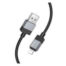 hoco. X110 USB-A - Lightning szövet borítású adat- és töltőkábel 1m fekete