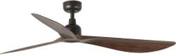 Faro Barcelona FARO 34362WT - Ventilator de tavan OUTWOOD L WT, maro/negru, diametru 150 cm, IP44 + telecomandă (FA34362WT)