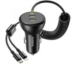 Baseus USB-C autós töltő 60W USB-C + Lightning kábellel (C00035902121-00) (C00035902121-00)