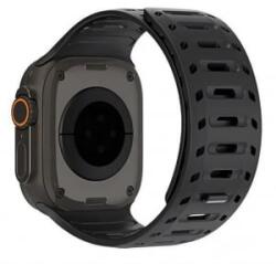 Dux Ducis CS Apple Watch Series 1 42mm lyukacsos, mágneses szilikon pótszíj fekete (GP-164438)