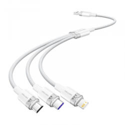 Vention USB 2.0 A - USB-C + Lightning + Micro USB kábel 1.5m fehér (CTRWG)