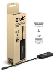 Club 3D CLUB3D USB-C DP Alt-Mode - 3xDisplayPort átalakító fekete (CSV-1553)