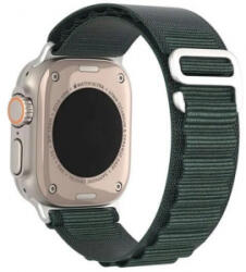Dux Ducis GS Apple Watch Series 10 46mm nagy méretű textil pótszíj sötétzöld (GP-152388)