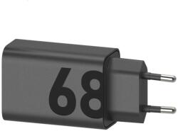 Motorola MC-682N Motorola USB-C 68W GaN Utazó Töltő Fekete (Szerviz Csomag)