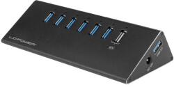 LC-Power USB Hub USB 3.2 Gen 1 Type-A 5000 Mbit/s Fekete