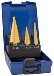 Forum Set burghie in trepte Forum HSS TiN, 4-12/4-20/6-30mm (4317784906685) - constructii-mag