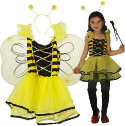 Inlea4Fun Gyermek jelmez Méhecske LOVELY BEE FAIRY - S-es méret (100-110 cm) (IA-KX3344)