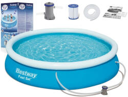 Bestway Medence papírszűrős vízforgatóval 366x76 cm BESTWAY 57274 Fast Set (JO-BE57274) - inlea