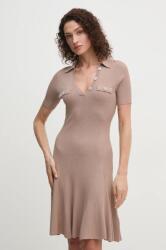 GUESS rochie PAULA culoarea maro, mini, evazată, W5RK18 Z2U00 PPYA-SUD0J4_84X (W5RK18.Z2U00)