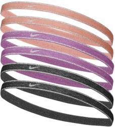 NIKE Swoosh fém sport fejpánt (6 darabos csomag) fekete|lila|rózsaszín