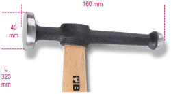Beta 1351 Karosszériakalapács, kerek lapos fejjel, fanyéllel (BETA 1351) (BETA-013510010)