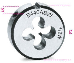 Beta 440ASW 3/16 Menetmetsző, Whitworth menet, krómacélból (BETA 440ASW/3/16) (BETA-004400203)