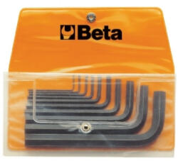 Beta 96AS/B11 Hatlapú imbuszkulcskészlet, 11 darabos, hajlított, táskában (BETA 96AS/B 11) (BETA-000960749)