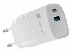 NATEC Ribera GaN 30W USB-A USB-C fehér (NUC-2140)
