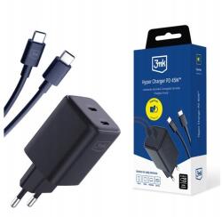 3mk Protection Hyper Charger PD 45W Fekete +2 USB-C/C Kábel (5903108561952)
