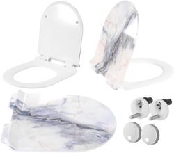 Rea Carlo Granit Shiny, SLIM wc ülőke lassan záródó 410x365 mm, duroplast, lágy záródású, kőutánzat, REA-C4520 (REA-C4520)