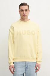 HUGO BOSS pamut melegítőfelső sárga, férfi, nyomott mintás, 50538778 - sárga L