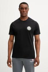 Rip Curl pamut póló WETTIE ICON fekete, férfi, nyomott mintás, 0QAMTE - fekete S