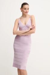 Herve Leger ruha Rowan lila, mini, testhezálló, MSB8511984 - lila M