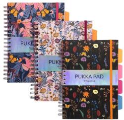 Pukka Pad Caiet cu spirala si separatoare Pukka Pads Bloom White, format B5, 200 file, dictando, microperforatii, coperti tari (A15546021)