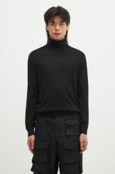 Paul Smith gyapjú pulóver könnyű, férfi, fekete, garbónyakú, M1R-565X-M02093 - fekete XL