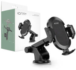Tech-Protect Univerzális műszerfalra/szélvédőre helyezhető PDA/GSM autós tartó - Tech-Protect Universal Dash and Windshield Car Mount - fekete - mobilehome