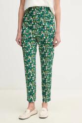 Weekend Max Mara nadrág női, zöld, magas derekú cigaretta fazonú, 2515131016600 - zöld 36