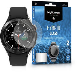 MyScreen Protector Samsung Galaxy Watch 4 Classic (46 mm) rugalmas üveg képernyővédő fólia - MyScreen Protector Hybrid Glass - 2 db/csomag - transparent