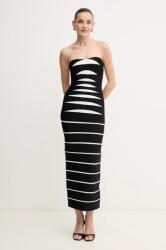 Herve Leger ruha Cameron fekete, midi, testhezálló, HLT8513508 - fekete S