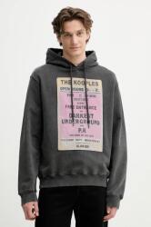 The Kooples pamut melegítőfelső szürke, férfi, nyomott mintás, kapucnis, HSWE30013K - szürke L