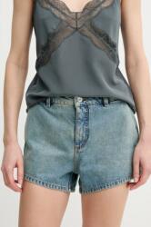 Zadig&Voltaire farmer rövidnadrág női, sima, közepes derékmagasságú, WWBS01157 - kék 40