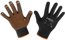 NEO TOOLS Munkakesztyű, latexbevonatú pamut poliészterrel, csúszásgátló pöttyökkel, 2143X, 9 (97-620-9) - szerszamhaz