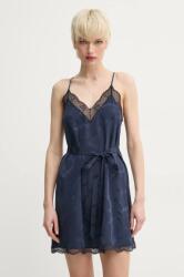 Zadig&Voltaire selyem ruha sötétkék, mini, egyenes, WWDR02421 - sötétkék XS