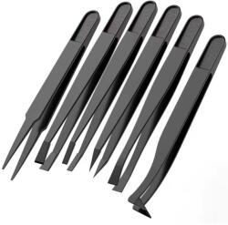 Basekit Set Pensete Precizie din Fibra Carbon, Basekit, 6 Tipuri de Prindere, Potrivite pentru Reparatii Electroncie, Asamblare si Laborator (WP01024157)