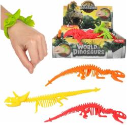Teddies Dinoszaurusz karkötő nyújtható összenyomható szilikon 22cm 4 szín (00543061)