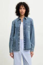 Moschino Jeans pamut ing női, galléros, relaxed, 0204 3721 - kék S