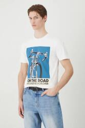 Medicine t-shirt fehér, férfi, nyomott mintás - fehér S - answear - 7 390 Ft