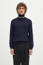 Paul Smith gyapjú pulóver könnyű, férfi, sötétkék, garbónyakú, M1R-565X-M02093 - sötétkék XL