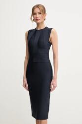 Herve Leger ruha Julia sötétkék, midi, egyenes, BWE8498975 - sötétkék S