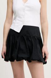 Abercrombie & Fitch pamut szoknya fekete, mini, harang alakú, KI143-5062 - fekete M