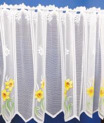 Látvány Textil Kft Fehér jaquard vitrage függöny AG-Nárcisz 60x140cm (00254)