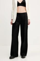 HUGO lennadrág női, fekete, magas derekú széles, 50537619 - fekete 36