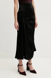 Victoria Beckham szoknya fekete, midi, egyenes, 1225WSK006377A - fekete 38