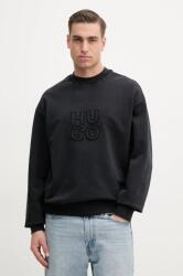 HUGO BOSS pamut melegítőfelső fekete, férfi, nyomott mintás, 50535258 - fekete M