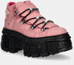 New Rock bőr sportcipő NOBUK ROSA rózsaszín, női, M-WALL106-C15 - rózsaszín Női 38