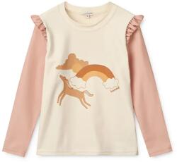 Liewood gyerek hosszúujjú fürdőruha felső Tenley Placement Swim Tee narancssárga, LW19007 - narancssárga 68