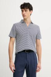 Hackett London pamut póló sötétkék, férfi, mintás, HM563440 - sötétkék M