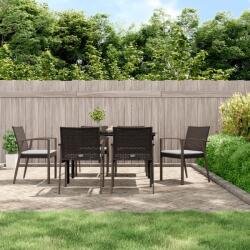 vidaXL Set mobilier de grădină cu perne, 7 piese, poliratan și oțel (3186990)