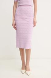 Herve Leger szoknya Eloise lila, midi, ceruza fazonú, SCJ3515831 - lila S