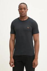 Abercrombie & Fitch pamut póló 3 db sötétkék, férfi, sima, KI124-5044 - sötétkék S